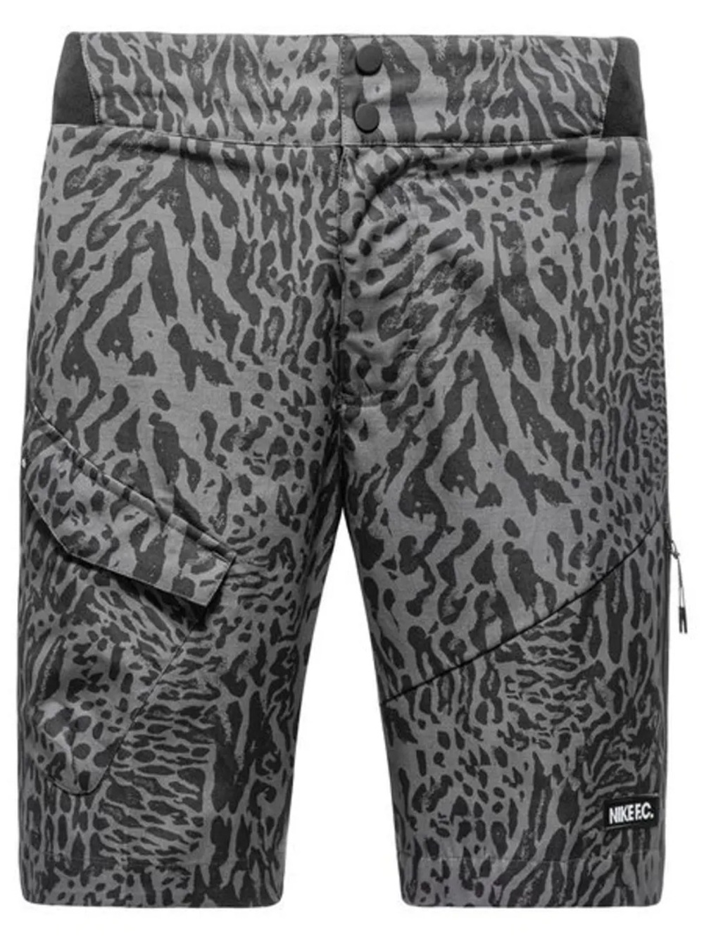 NIKE F.C. SHORTS V442 ALLOVER PRINT CARGO BLACK - Size Medium